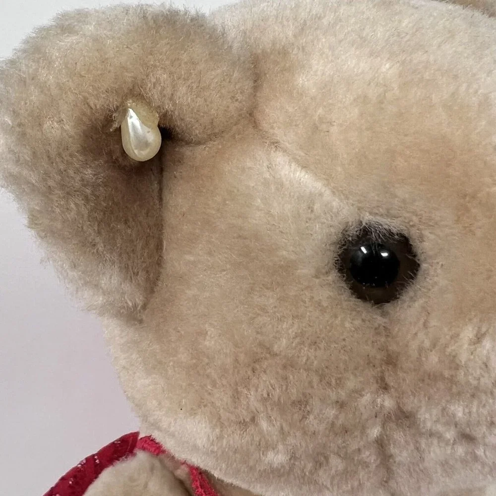 Teddy Bear in Red Lingerie‎ Undies Pearl Earrings Jointed Vintage? Unbranded 10